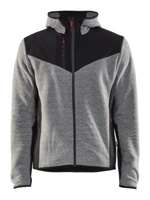 5940-2536 Work Jacket Softshell Knitted 9099 Grey/Black Blåkläder 71Workx Front