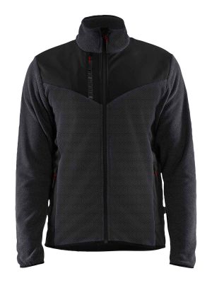 5942-2536 Work vest Softshell Knitted Blåkläder Dark Grey/Black 9799 71workx Front
