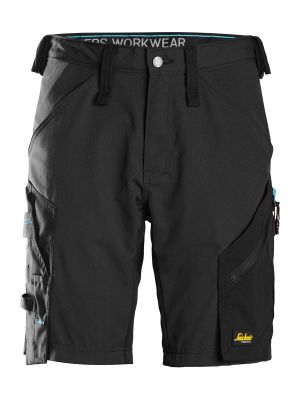 6112 Work Shorts Stretch LiteWork 37.5 - Black 0404 - Snickers - front