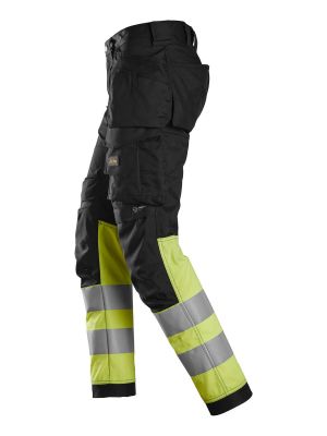 6234 High Vis Work Trousers Holster Pockets Class 1 Stretch - Snickers