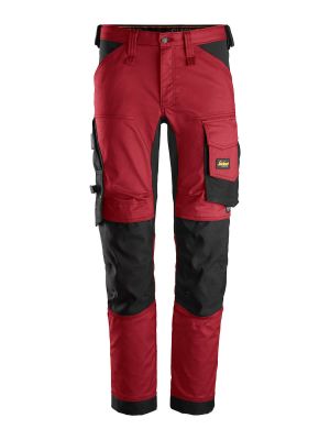 6341 Work Trousers Stretch Allroundwork Snickers Chili Red 1604 71workx front