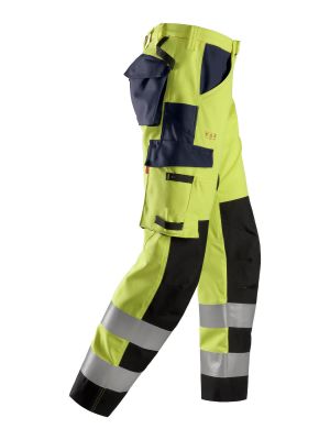 6364 High Vis Work Trouser with Shin Reinforcement Fireproof ProtecWork - Snickers