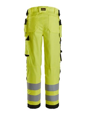 6743 Women's High Vis Work Trousers Stretch Class 2 - Snickers
