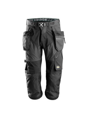 Snickers 6905 FlexiWork, Work Pirate Trousers+ with Holster Pockets - Steel Grey