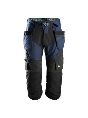 Snickers 6905 FlexiWork, Work Pirate Trousers+ with Holster Pockets - Navy