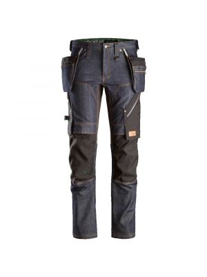 Snickers 6955 FlexiWork, Denim Work Trousers+ with Holster Pockets