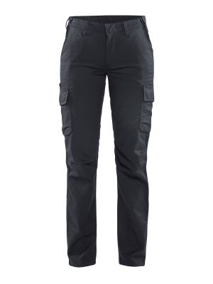 7144-1832 Women's Work Trousers Industry stretch - Blåkläder - mid grey black - front