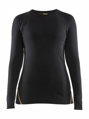 7213-1075 Women's Flame Retardant Shirt - 9900 Black - Blåkläder - front