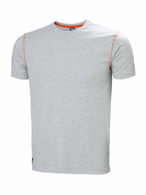 79024 Oxford Work T-Shirt Grey Melange - Helly Hansen - front