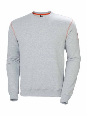 79026 Oxford Work Sweatshirt Grey Melange - Helly Hansen - front