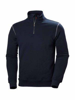 79027 Oxford Work Half-Zip Sweatshirt Navy - Helly Hansen - front