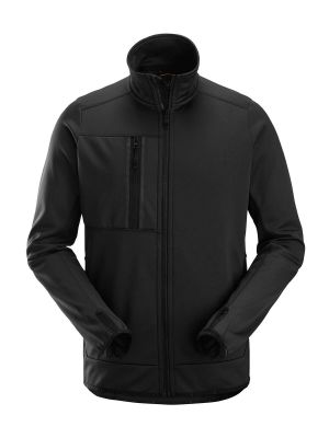 8059 Work Jacket Fleece Full Zip Black 0400 Snickers 71workx front