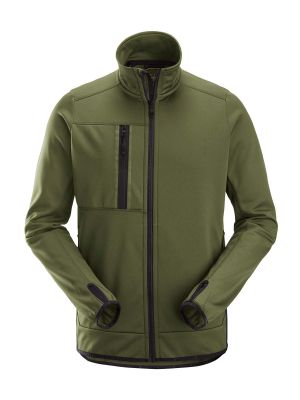 8059 Work Jacket Fleece Full Zip Khaki Green 3100 Snickers 71workx front