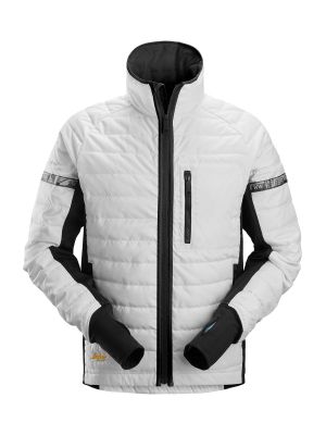 8101 Work jacket Insulating 37.5 Allroundwork White Black 0904 Snickers 71workx front