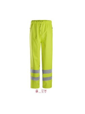Snickers 8267 ProtecWork, Rain Trousers PU, Class 2 - High Vis Yellow