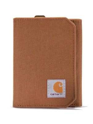 B0000236 Wallet Duck Nylon Trifold Water Resistant Brown 211 Carhartt 71workx front
