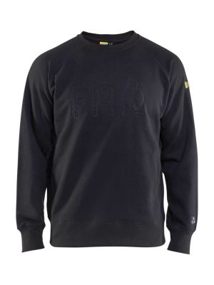 3477-1762 Blåkläder Flame Retardant Work Sweater Black 9900 71workx Front