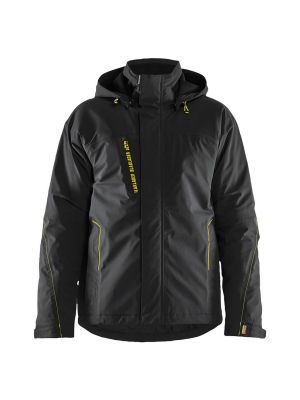 Blåkläder Work Jacket Winter 4484 Black High Vis Yellow 8933 71workx Front