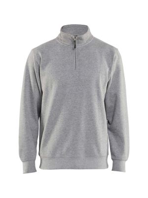 Blåkläder Work Sweater 3365 Grey Melange 9000 71workx Front
