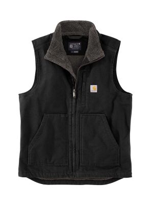 Carhartt Work Vest Washed Duck Sherpa-lined 104277 71workx Black BLK front