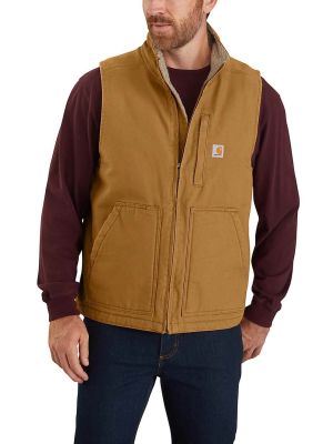 Carhartt Work Vest Washed Duck Sherpa-Lined 104277 - Brown