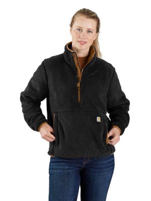 Carhartt Fleece Jacket Sherpa 1/4 Zip Women 106470 - Black