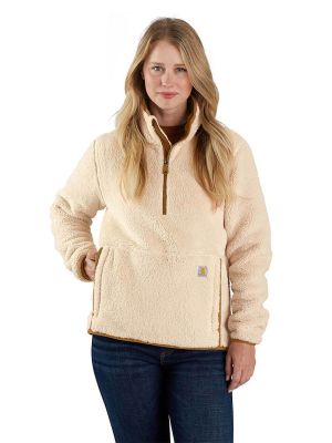 Carhartt Fleece Jacket Sherpa 1/4 Zip Women 106470 - OAT Milk