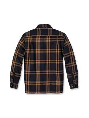 Carhartt Plaid Shirt Jacket Flannel Sherpa 106354 - Black