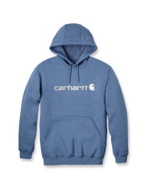 Carhartt Hoodie Logo Loose Fit 100074 71workx Thundercloud Heather HH5 front