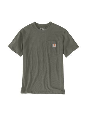 Carhartt Pocket T-shirt Short Sleeve 103296 71workx Dusty Olive DOV front