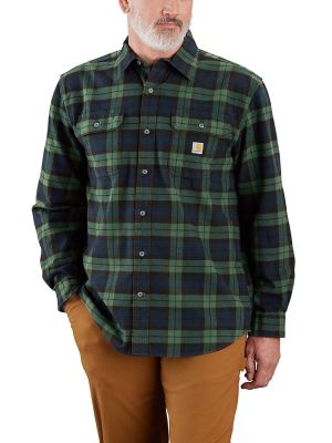 Carhartt Flannel Plaid Shirt Heavyweight 106356 - Frosted Balsam