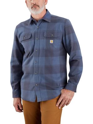 Carhartt Flannel Plaid Shirt Heavyweight 106356 - Navy