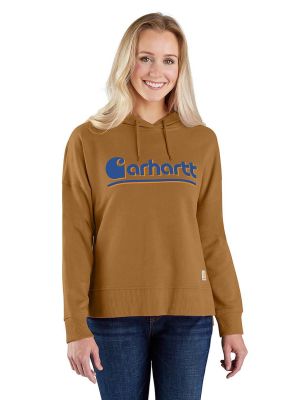 Carhartt Work Hoodie Logo Graphic Women 106918 - Brown