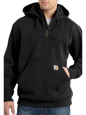 Carhartt Work Hoodie Rain Defender 1/4 Zip 100617 - Black