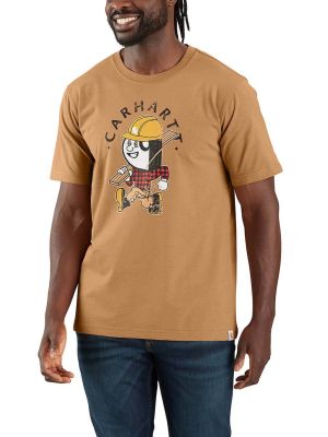 Carhartt Work T-shirt Carpenter Graphic Print 106534 - Brown