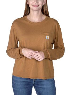 Carhartt Work T-shirt Long Sleeve Women 106121 - Brown