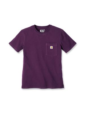 Carhartt Work T-shirt Pocket Women 103067 Eggplant V65 71workx front