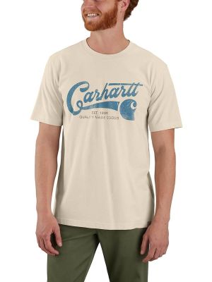 Carhartt Work T-shirt Script Graphic 106531 - OAT Milk