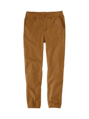 Carhartt Work Trouser Jogger Stretch Canvas 106889 Brown BRN 71workx front