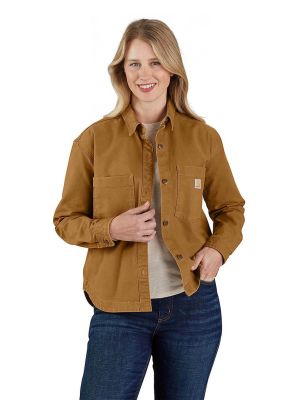 Carhartt Work Overshirt Duck Rugged Flex Women 106621 Brown