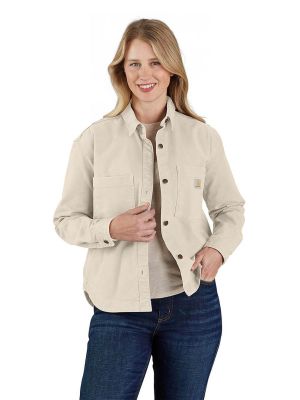 Carhartt Work Overshirt Duck Rugged Flex Women 106621 OAT Milk