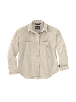 Carhartt Work Overshirt Duck Rugged Flex Women 106621 71workx OAT Milk A16 front