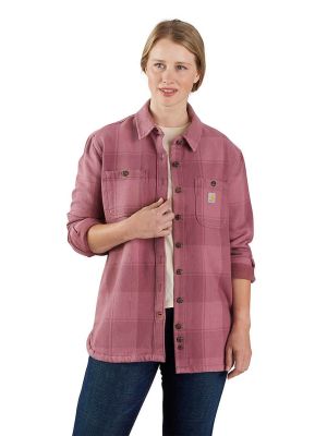 Carhartt Work Shirt Flannel Check 106450 Women - Woodrose