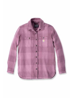 Carhartt Work Shirt Flannel Check 106450 Women Woodrose V73 71workx front