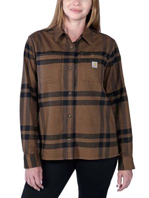 Carhartt Work Shirt Flannel Women 105989 - Brown