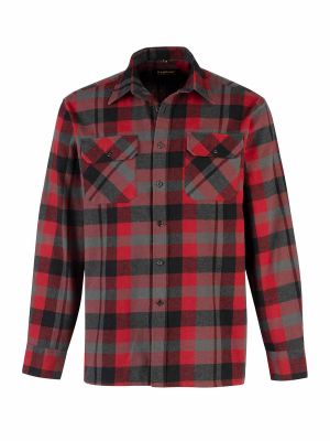 Dawson Work Shirt Flannel 050-2.2 DES Red Anthracite Storvik 71workx front