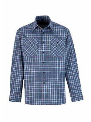 Egersund Work Shirt Cotton Storvik 71workx Blue Checked 052-4.4 BLUE front
