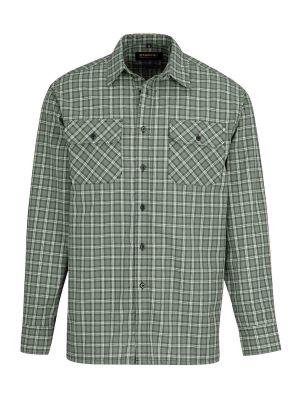 Egersund Work shirt Cotton Storvik 71workx Olive Green Check front