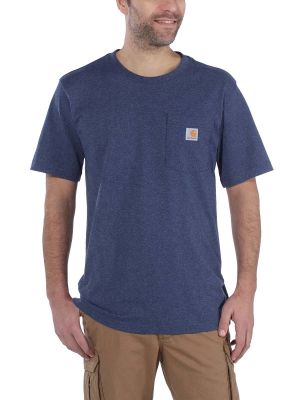 Carhartt 103296 Pocket s/s T-Shirt - Cobalt Blue Heather