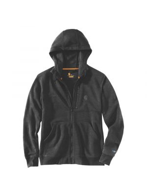 Carhartt 103851 Force Delmont full-zip hooded sweatshirt - Black heather
